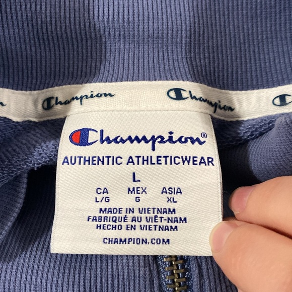 Champion Campus Colorblocked Half Zip Sweatshirt size L - Picture 11 of 13